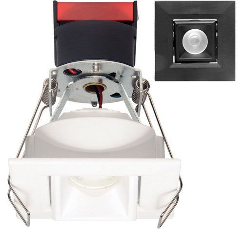 ELCO Lighting E1L22F30B 1 Inch Square Recessed Oak Pull Down Downlight 3000K 38 Degree 540 lm Black