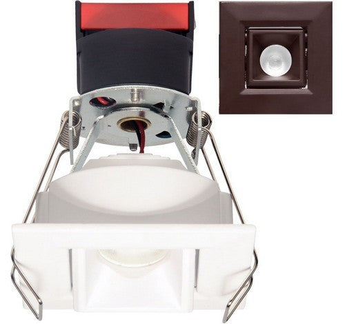 ELCO Lighting E1L22F30BZ 1 Inch Square Recessed Oak Pull Down Downlight 3000K 38 Degree 540 lm All Bronze
