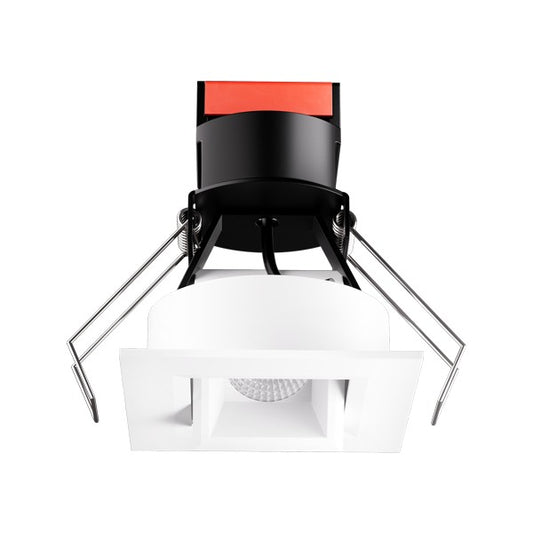 ELCO Lighting E1L22NF27W 1 Inch Square Recessed Oak Pull Down Downlight 2700K 28 Degree 540 lm White