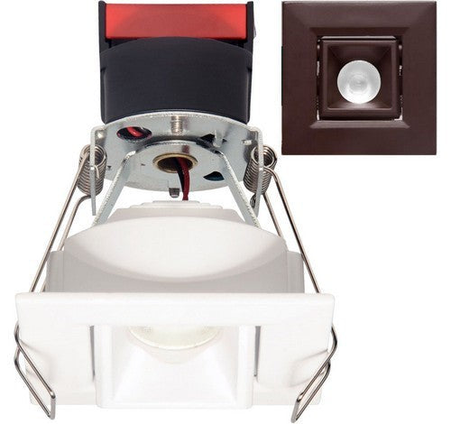 ELCO Lighting E1L32F40B 1 Inch Round Gimbal Recessed Oak Downlight 4000K 38 Degree 540 lm Black