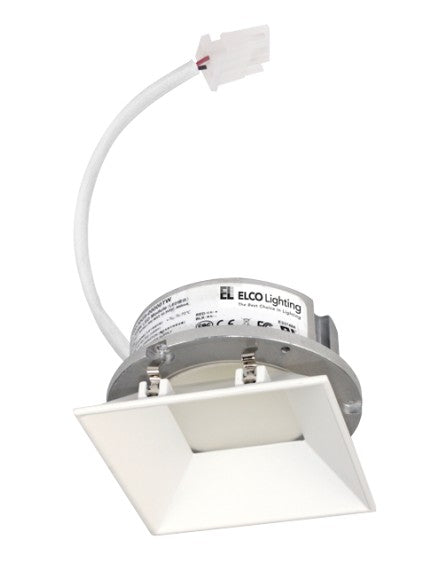 ELCO Lighting E444C0827W2 4-Inch LED Square Reflector Module, 850 lm, 2700K