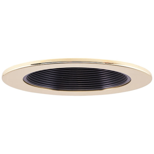 ELCO Lighting EL1493BG 4" Low Voltage Black Bafl with Gld Ring