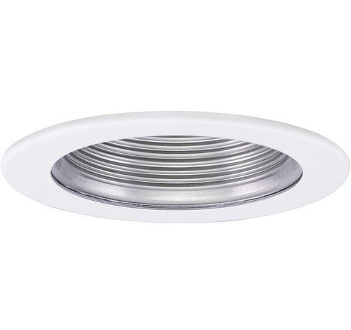 ELCO Lighting EL1493NW 4" Low Voltage Nickel Baffle with White Ring