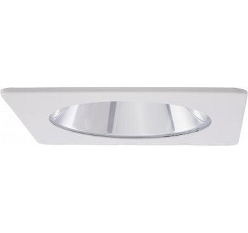 ELCO Lighting EL2411W 4" Adjustable Low Voltage Shwr Trim Clear Lns Clear Rfltr