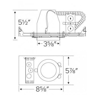 ELCO Lighting EL390ICA-7 3-Inch Recessed Housing, 120V