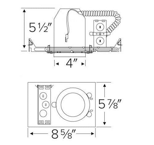 ELCO Lighting EL390ICA-EM5 3-Inch Recessed Housing, Battery Backup
