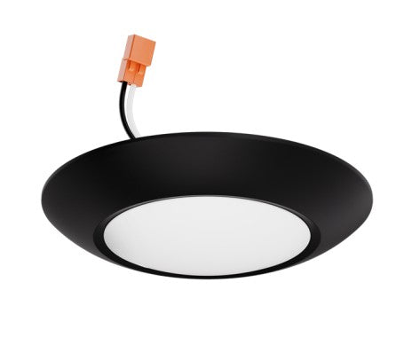 ELCO Lighting 10.5W 700 lm 5CCT Dimmable Black Finish LED Disk Light ELSF40CT5B