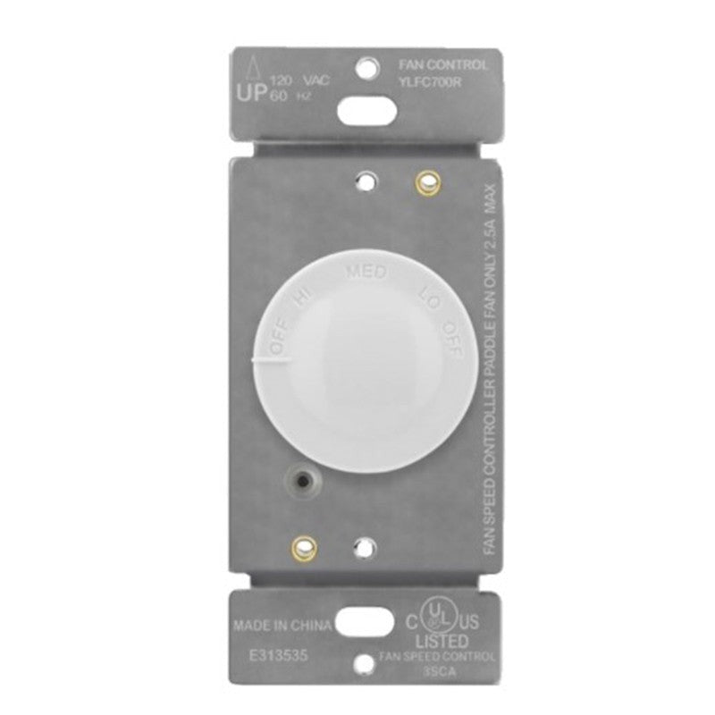 Enerlites Rotary Fan Speed Control - 3 Speed White 17003-W