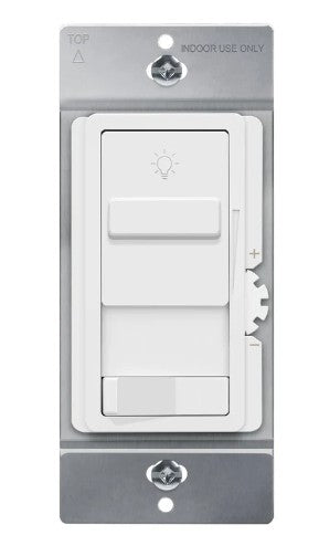 Enerlites 0-10V Decorator Slide Dimmer W/Switch Single Pole/3-Way White 55307L-W