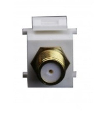 Enerlites Decorator Adapter 1-Gang Gold F-Type Coupler F To F Ivory 6101-I