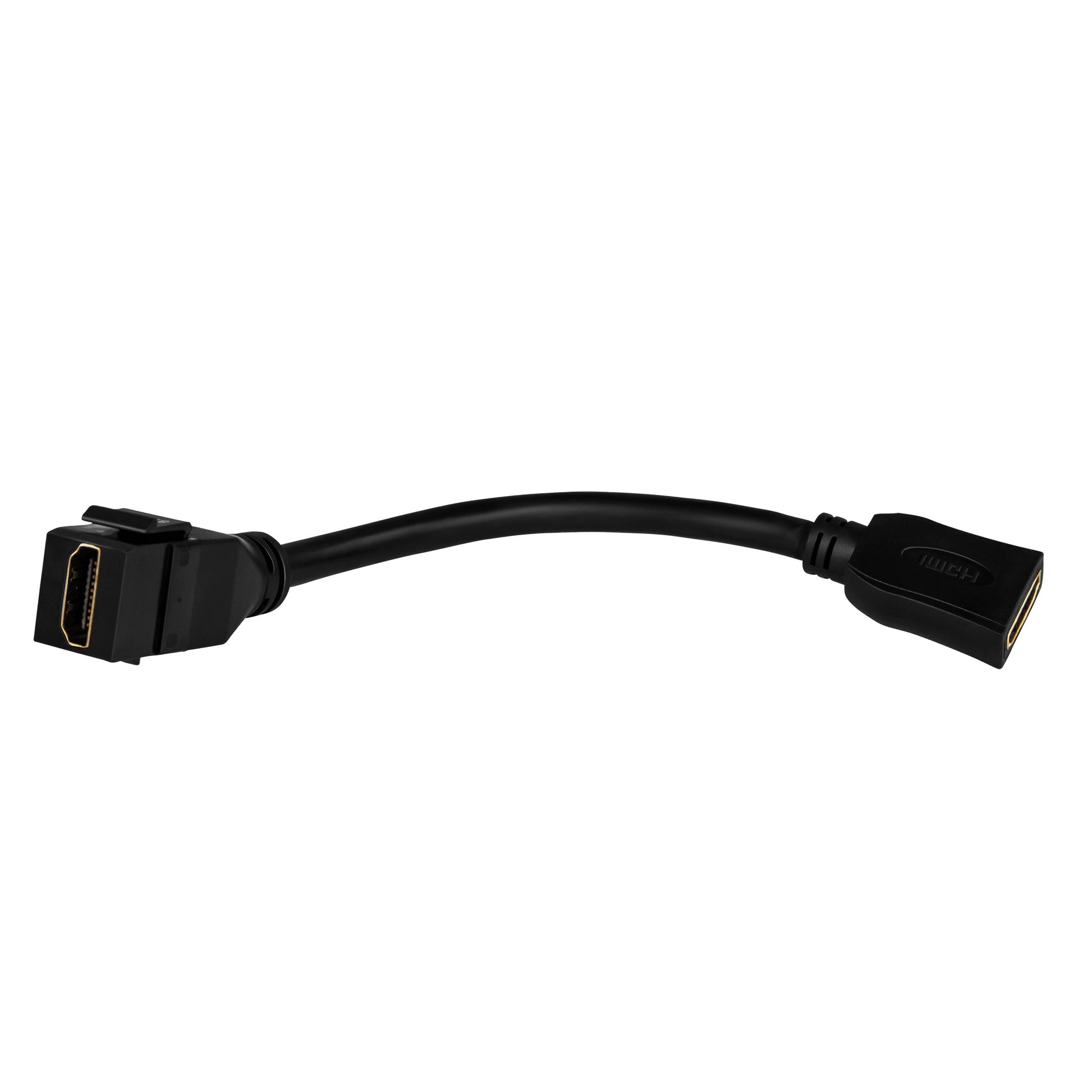 Enerlites Hdmi Female Keystone With Pigtail Black 6108-BK