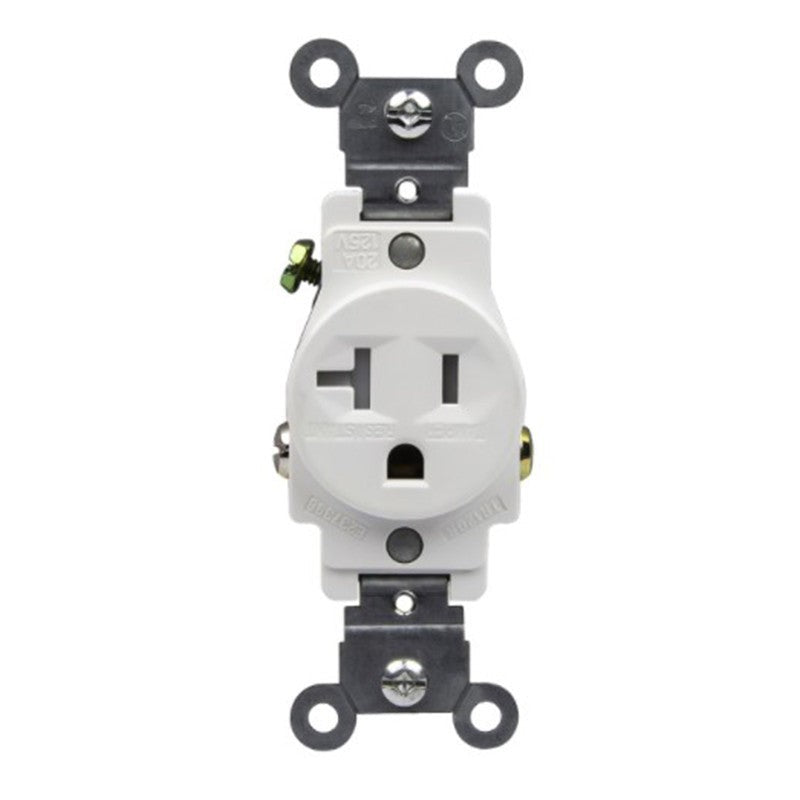 Enerlites Comm Single Receptacle 20A 125V 5-20R White 61200-W