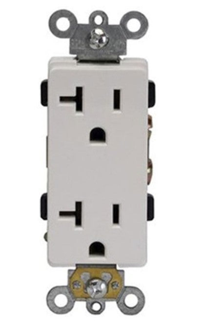 Enerlites Resi Decorator Receptacle 20A 125V 5-20R White 62001-W