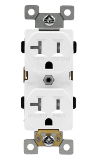 Enerlites Comm Duplex Twr Receptacle 20A 125V 5-20R White 62040-TWR-W