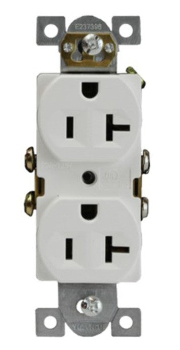 Enerlites Comm Duplex Receptacle 20A 125V 5-20R White 62040-W