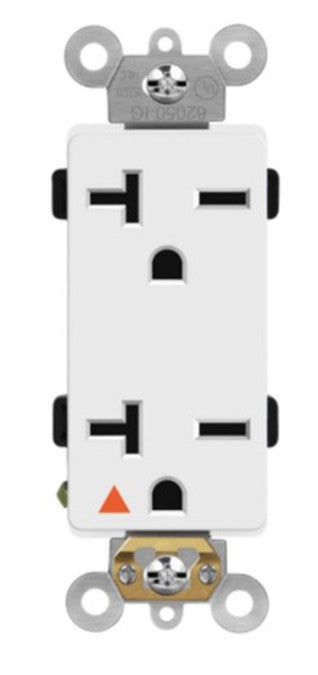 Enerlites Ig Duplex Receptacle 20A 250V 6-20R White 62050-IG-W
