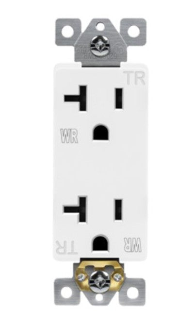 Enerlites Comm Twr Decorator Receptacle 20A 125V 5-20R Gy 62060-TWR-GY