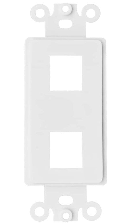 Enerlites Insert Decorator Datacom 2-Port Plate White 6262-W