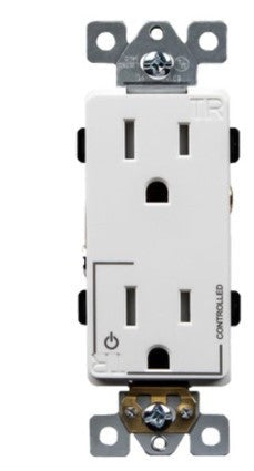 Enerlites Comm Half Plug Load Decorator Tr Receptacle 20A 125V 5-20R White 63200-TR-PLH-W