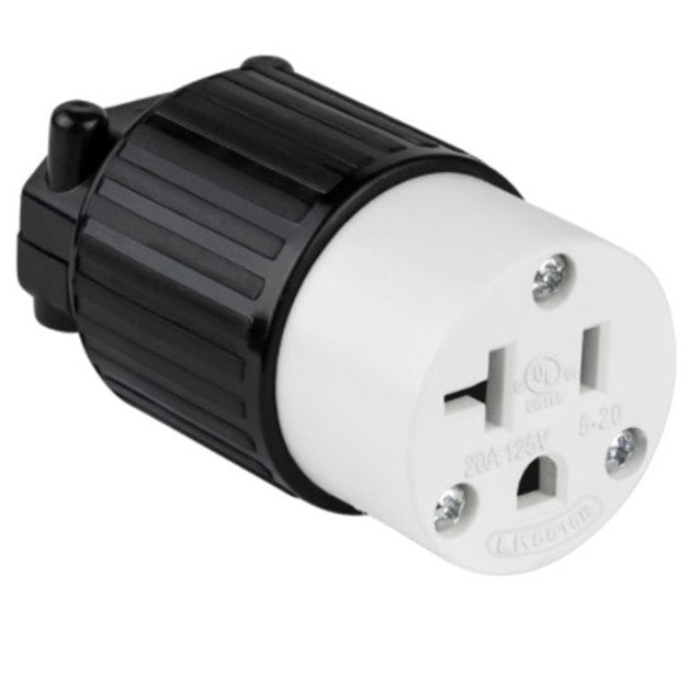 Enerlites Ind Sb Receptacle 2P 3-Way Grd 5-20C 20A 125V Black 66211-BK