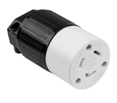 Enerlites Ind Locking Con 2P 3-Way Nema L6-20C 20A 250V Black 66412-BK