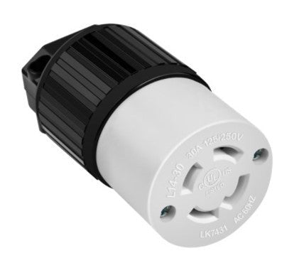 Enerlites Ind Locking Con 3P W4Grd L14-30C 30A 125/250V Black 66492-BK