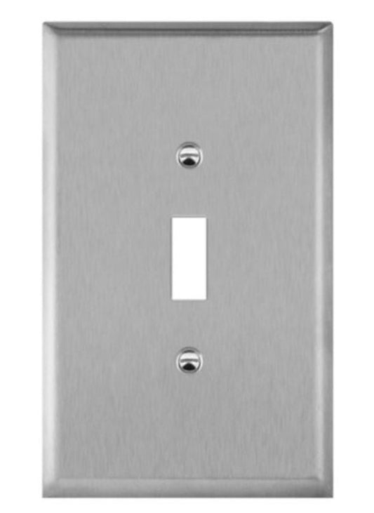 Enerlites Over-Size 1-Gang Toggle Wall Plate Stainless Steel 7711O