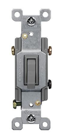 Enerlites Resi Toggle Switch 3-Way 15A 120/277V Gy 83150-GY