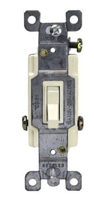 Enerlites Resi Toggle Switch 3-Way 15A 120/277V Light Almond 83150-LA