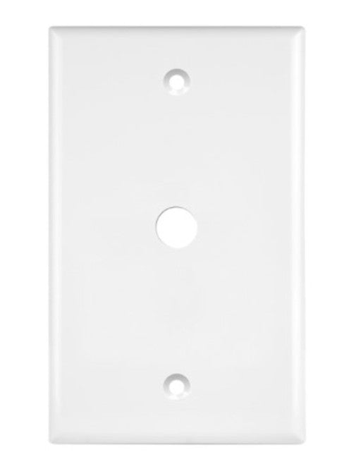Enerlites Phone/Cable 0.406" Dia. Hole 1-Gang Ivory 8661-I