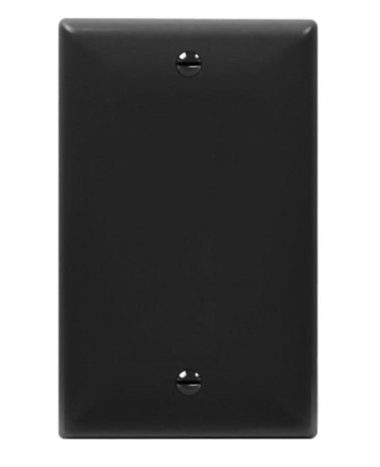 Enerlites Standard 1-Gang Blank Wall Plate Black 8801-BK