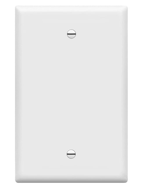 Enerlites Mid-Size 1-Gang Blank Wall Plate White 8801M-W
