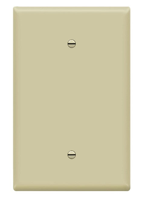 Enerlites Over-Size 1-Gang Blank Wall Plate Ivory 8801O-I