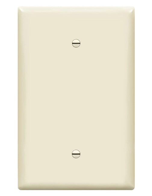 Enerlites Over-Size 1-Gang Blank Wall Plate Light Almond 8801O-LA