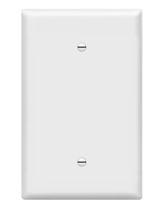 Enerlites Over-Size 1-Gang Blank Wall Plate White 8801O-W