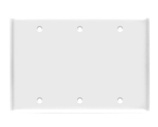 Enerlites Standard 3-Gang Blank Wall Plate White 8803-W