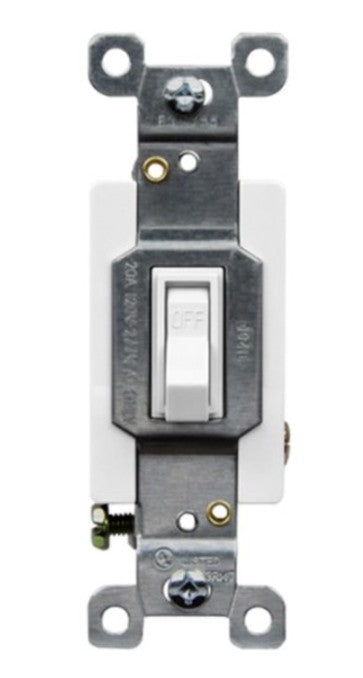 Enerlites Resi Lighted Toggle Switch 15A 120/277V White 88115L-W