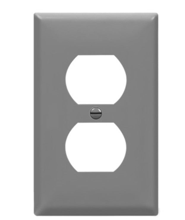 Enerlites Standard 1-Gang Duplex Wall Plate Gy 8821-GY
