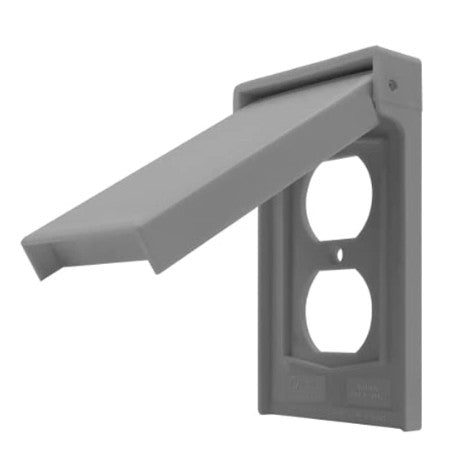 Enerlites Standard 1-Gang Vertical Duplex Wall Plate Gy 8821-WPV-GY