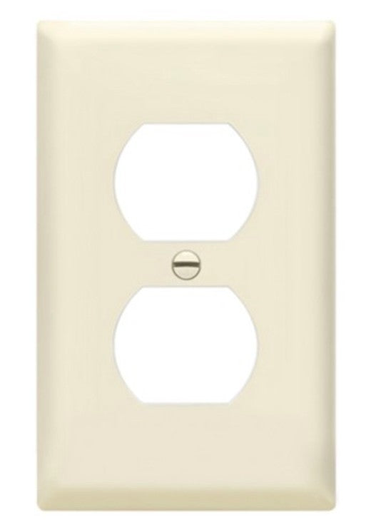 Enerlites Mid-Size 1-Gang Duplex Wall Plate Light Almond 8821M-LA