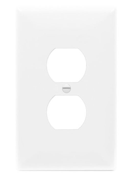 Enerlites Over-Sized 1-Gang Duplex Wall Plate White 8821O-W