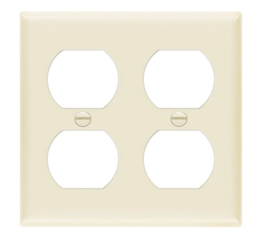 Enerlites Mid-Size 2-Gang Duplex Wall Plate Light Almond 8822M-LA