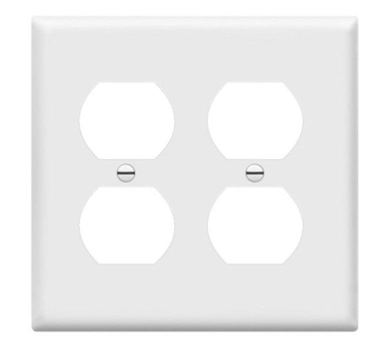 Enerlites Mid-Size 2-Gang Duplex Wall Plate White 8822M-W