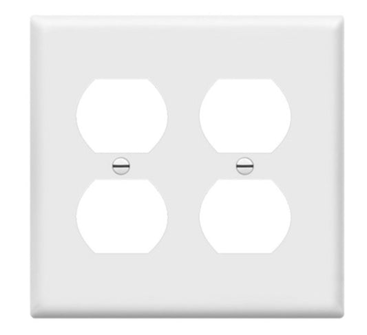 Enerlites Mid-Size 2-Gang Duplex Wall Plate White 8822M-W