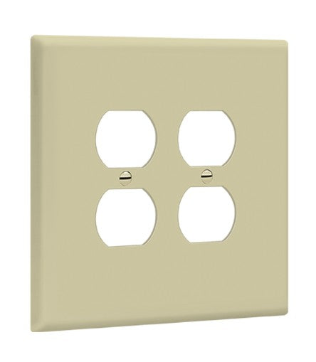Enerlites Over-Sized 2-Gang Duplex Wall Plate Ivory 8822O-I