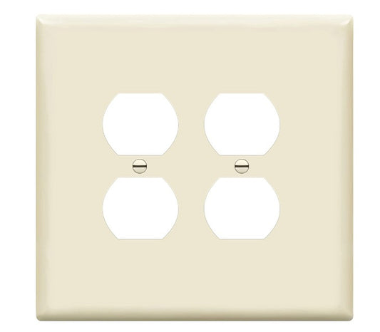 Enerlites Over-Sized 2-Gang Duplex Wall Plate Light Almond 8822O-LA