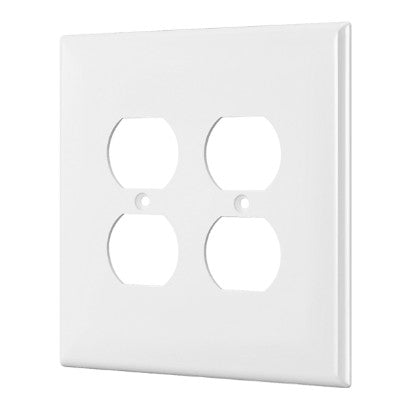 Enerlites Over-Sized 2-Gang Duplex Wall Plate White 8822O-W