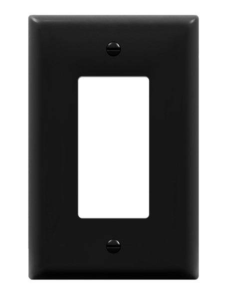 Enerlites Mid-Size 1-Gang Decorator/GFCI Wall Plate Black 8831M-BK