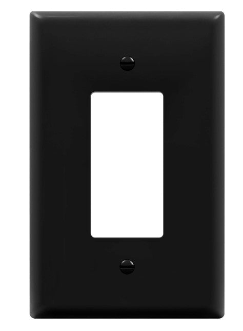 Enerlites Over-Sized 1-Gang Decorator/GFCI Wall Plate Black 8831O-BK