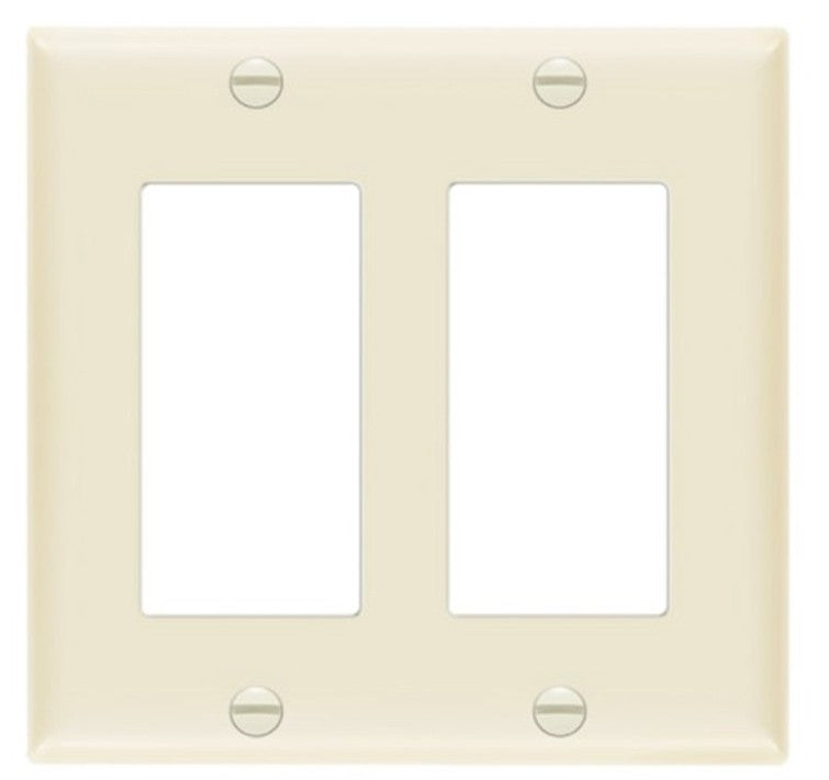 Enerlites Mid-Size 2-Gang Decorator/GFCI Wall Plate Light Almond 8832M-LA